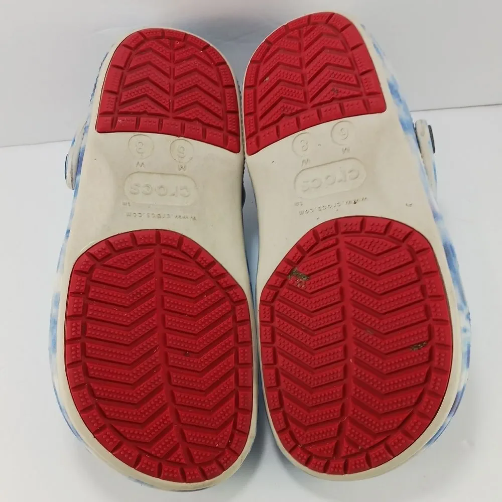 Levi's x Crocs Classic Clog Blue+White Tie-Dye Limited Edition Collaboration 8/6 - Picture 2 of 8